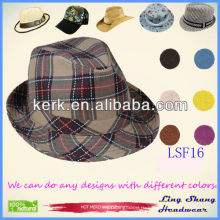Горячие продажи Новые стильные проверенные ткани Fedora Hat магазин магазин купить шляпы, LSF16